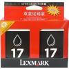 利盟(Lexmark) #17黑色墨盒雙包裝(TPPRC07)
